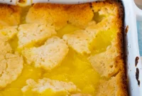 Warm Lemon Cobbler with Buttery Crust