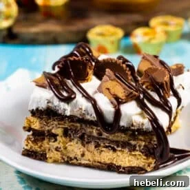 No-Bake Chocolate Peanut Butter Icebox Cake