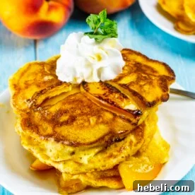 Sweet Peach Pancakes