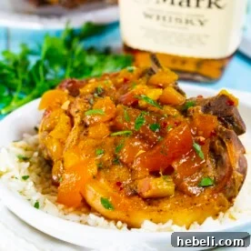 Slow Cooker Bourbon Peach Pork Chops