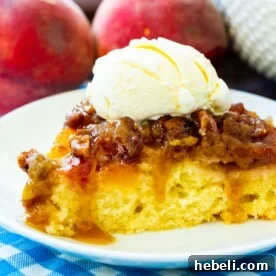 Peach Praline Upside Down Cake