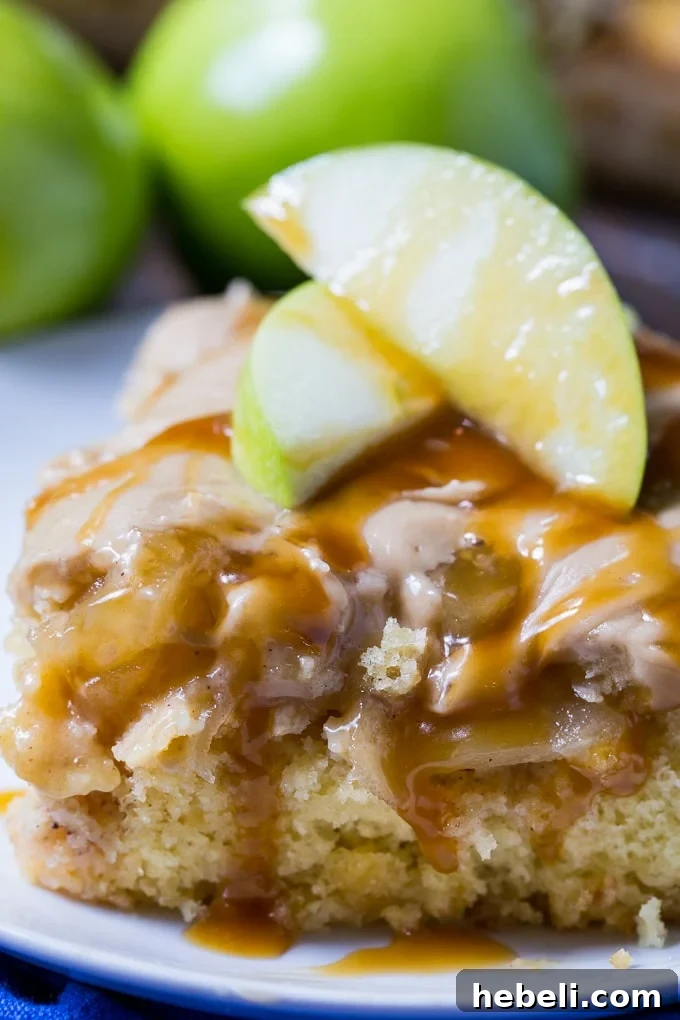 Caramel Apple Poke Cake