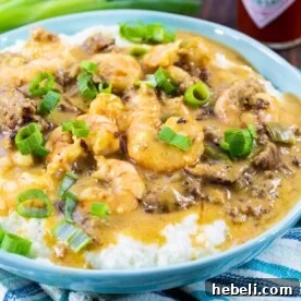 Sausage Gravy Shrimp and Grits